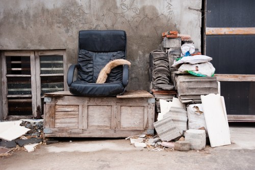 Professional waste clearance team in action