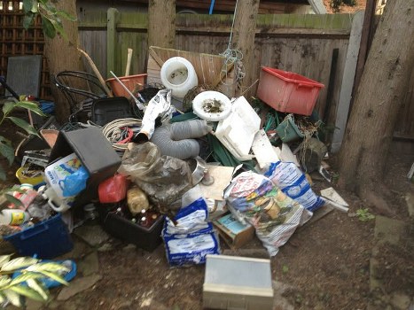 Before and after garden clearance transformation