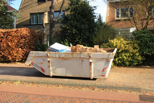 Professional garden clearance in action